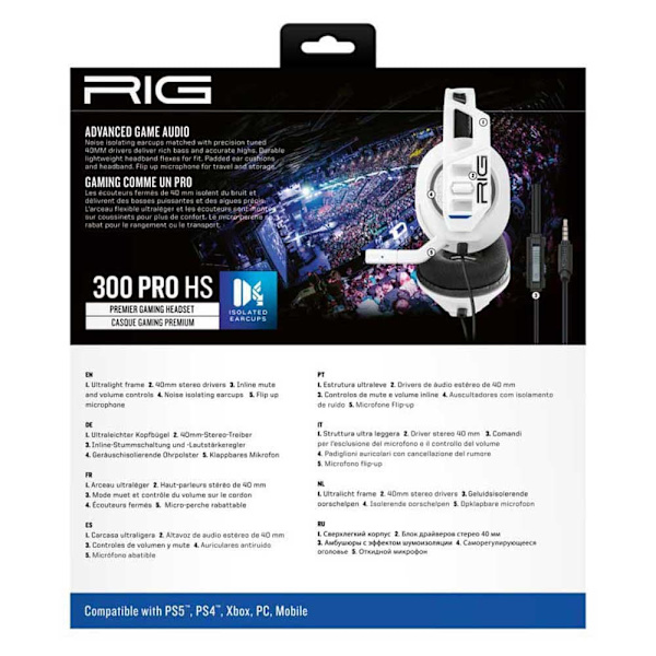 Nacon Gaming Headset Rig Serie 300ppro Hs Transparent