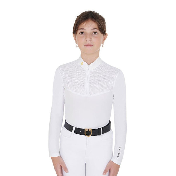 Equestro Mesh T-shirt Med Lange ærmer  14 Years