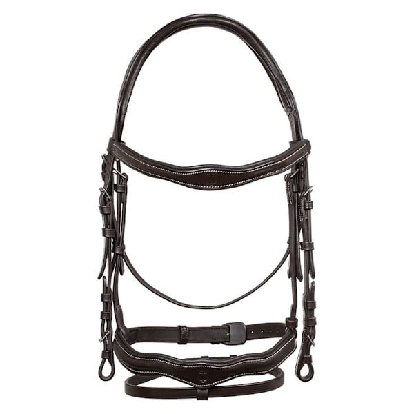 Equestro Anatomical Logo Tøjle Sort Cob