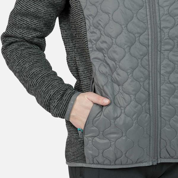 Izas Fleece Med Huva Siresa Grå M Kvinna