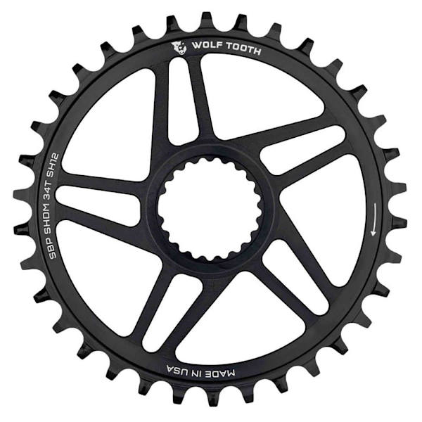 Wolf Tooth Shimano Dm Super Boost Hyperglide +12 34 Kædehjul Sort 34t