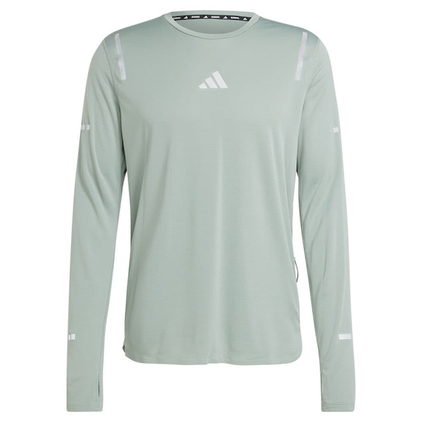 Adidas Ultimate Running Reflective T-shirt Med Lange ærmer Grøn M Mand