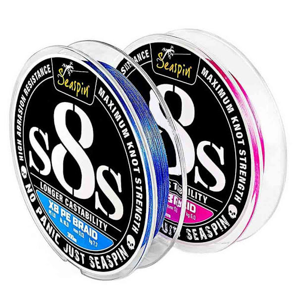 Seaspin Flätad S8s X8 150 M Blå,Rosa 0.130 mm