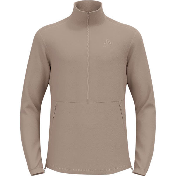 Odlo Essential 365 High Pile Fleecejakke Med Halv Lynlås Beige M Mand
