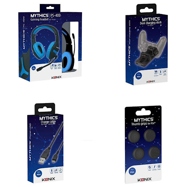 Konix Ps 4 Gamer Gamer Pakke Sort