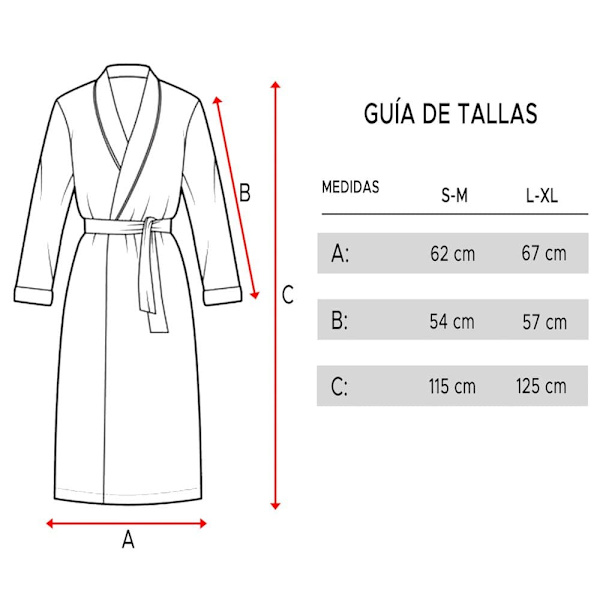 Wellhome Wh0596 Badekåbe Blå L-XL Mand