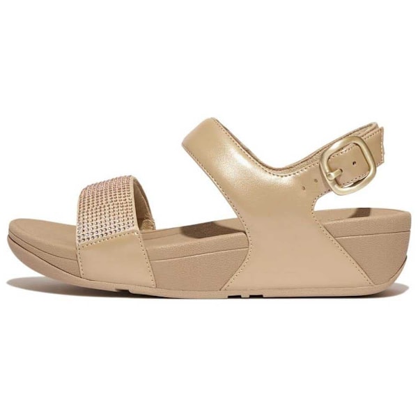 Fitflop Lulu Crystal Embellished Back-strap Sandaler Beige EU 39 Kvinna