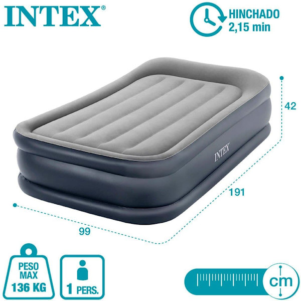 Intex Madras Dura-beam Standard Deluxe Pillow Sort 99 x 191 x 42 cm