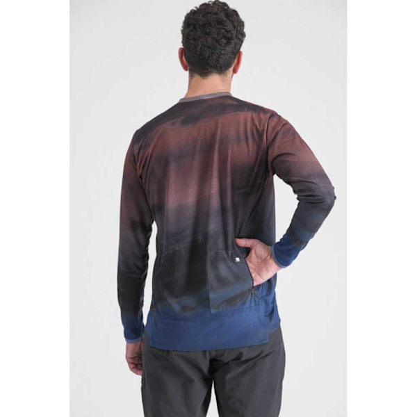 Sportful Långärmad T-shirt Flow Giara Röd,Blå L Man