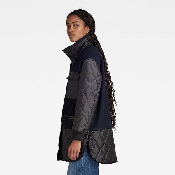 G-star Jakke Long Teddy Quilted Liner Blå L Kvinde