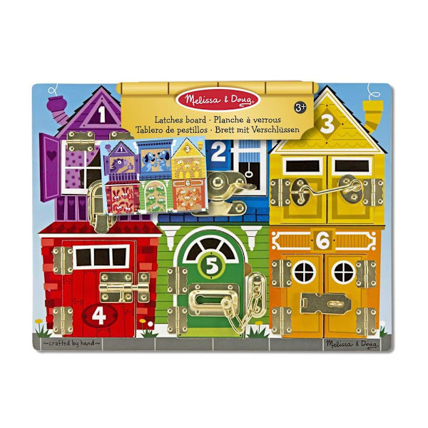 Melissa & Doug Spärrar Aktivitetstavla I Trä Flerfärgad