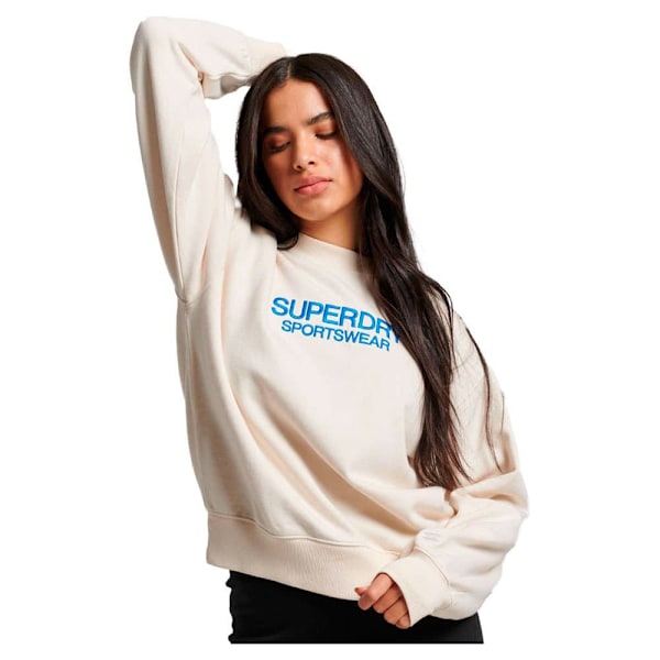 Superdry Tröja Embroidered Loose Beige XS Kvinna