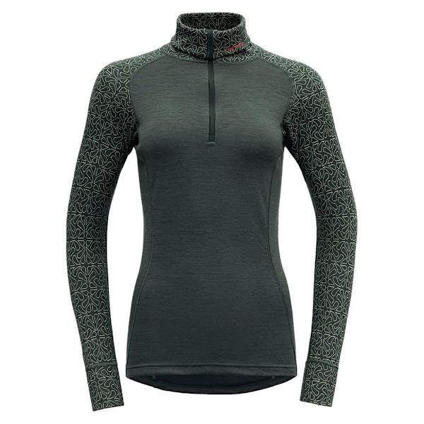 Devold Of Norway Duo Active Merino 205 Halv Lynlås Langærmet T-shirt  L Kvinde