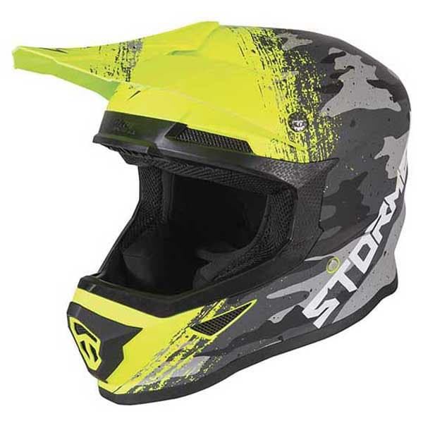 Stormer Motocross Kypärä Force Fast Keltainen,Harmaa S