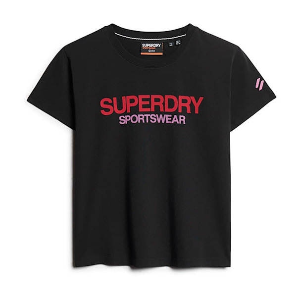 Superdry Sportswear Logo Fitted Lyhythihainen T-paita Musta M Nainen