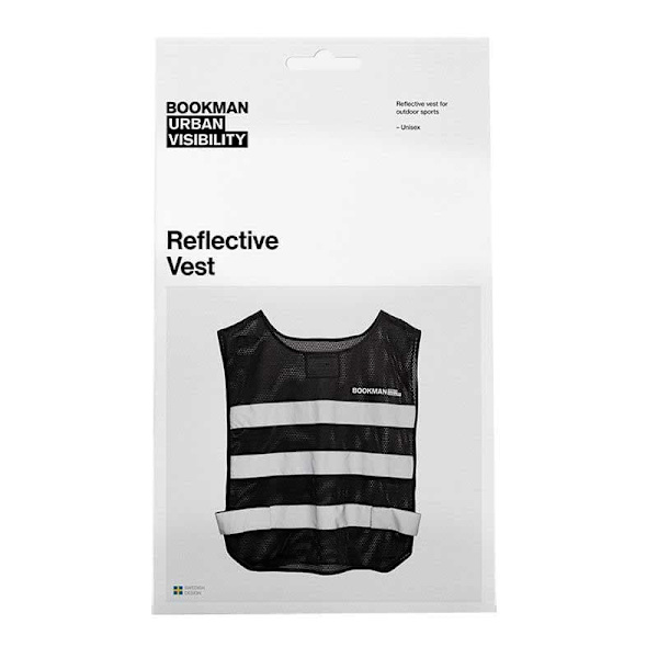 Bookman Reflective Vest Sort M-L Mand