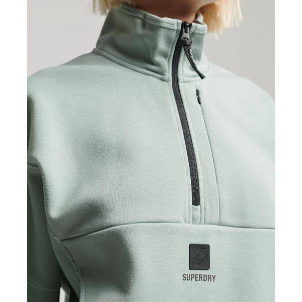 Superdry Tröja Med Halv Dragkedja Code Tech Grönt L Kvinna