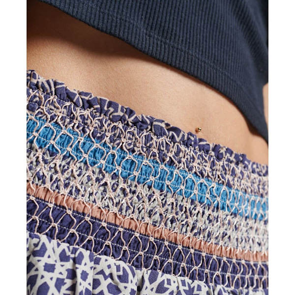 Superdry Kjol Vintage Tiered Mini Blå M Kvinna