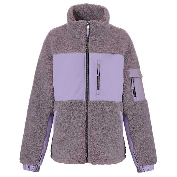 Rehall Retro-r Fleecejakke Med Fuld Lynlås Lilla 2XL Kvinde
