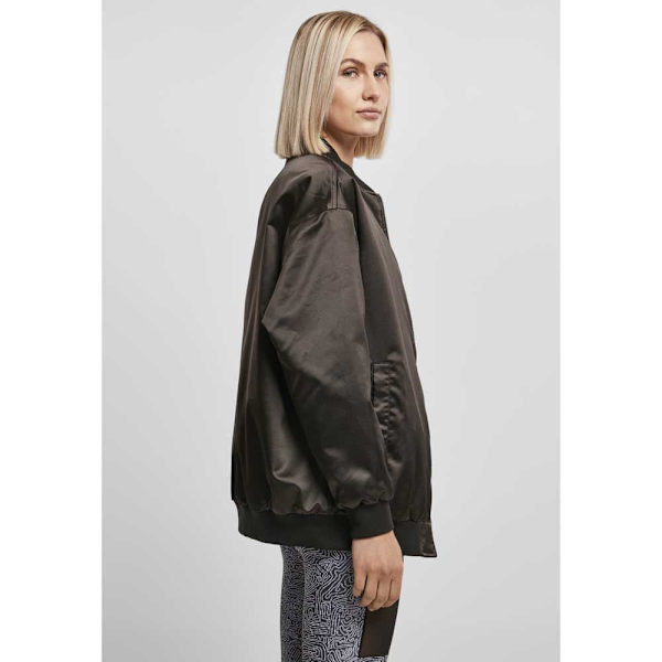 Urban Classics Bomberjakke Oversized Satin Sort S Kvinde