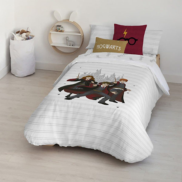 Play Fabrics Harry Potter Team Dynebetræk Med Knapper Til Seng På 105 Cm 180x240 Cm