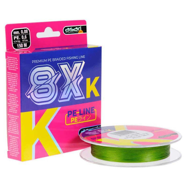 Asari Flettet K-8 Pe 8x 1000 M Rosa 0.300 mm