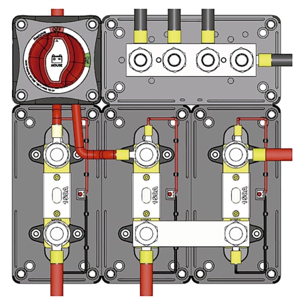 Talamex Heavy Duty Dual Busbar 100a Sort