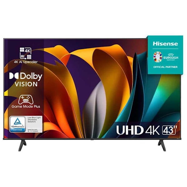Hisense 43-tommer 4k Led-tv  Europe PAL Sort
