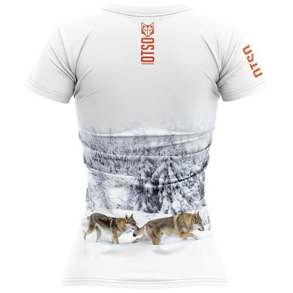 Otso Kortärmad T-shirt Wolf Vit L Kvinna