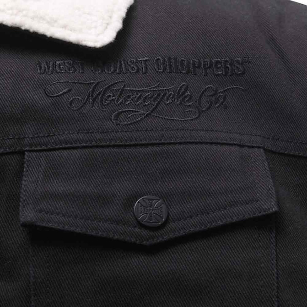 West Coast Choppers Sherpa Lined Canvas Work Jakke  M Mand