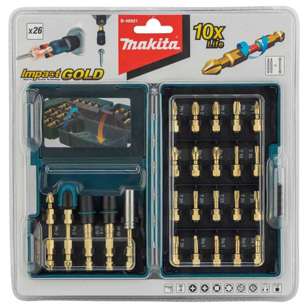 Makita Tips Indstillet B-49921 26 Enheder Sort