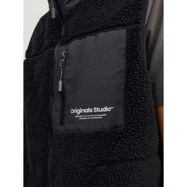 Jack & Jones Vest Erbro Teddy Sort 2XL Mand