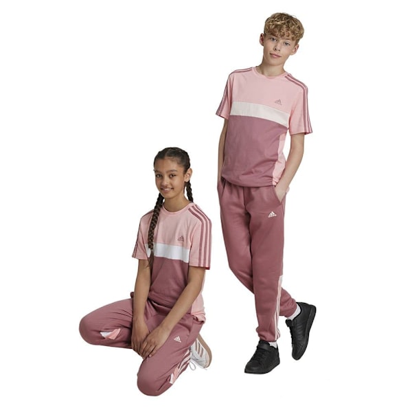 Adidas Tiberio 3 Stripes Colorblock Fleece Joggers Rosa 11-12 Years Pojke