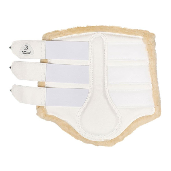 Acavallo Faux Leather& Faux Sheepskin Jännekiinnikkeet Valkoinen XL