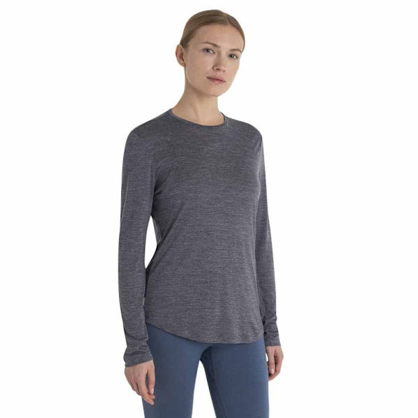 Icebreaker Merino 125 Cool-lite Sphere Iii T-shirt Med Lång ärm Grå XL Kvinna