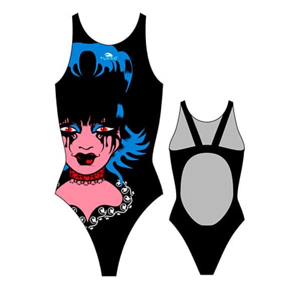 Turbo Badedragt Gothic Sort 3XL Kvinde