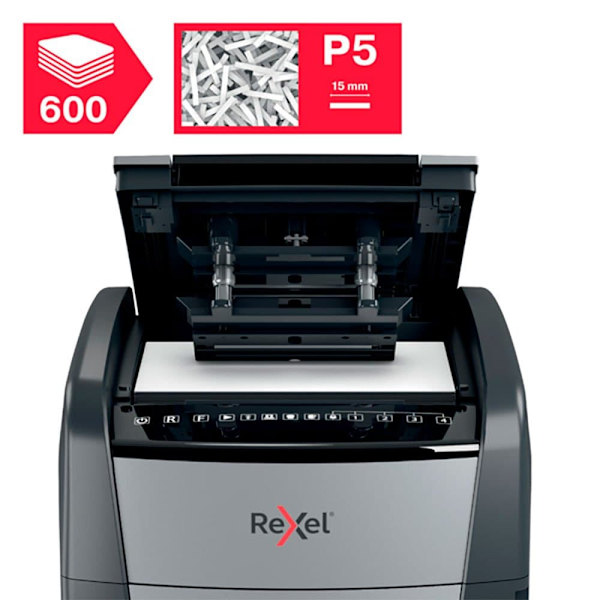 Rexel Makuleringsmaskine Optimum Auto+ 600m Sort