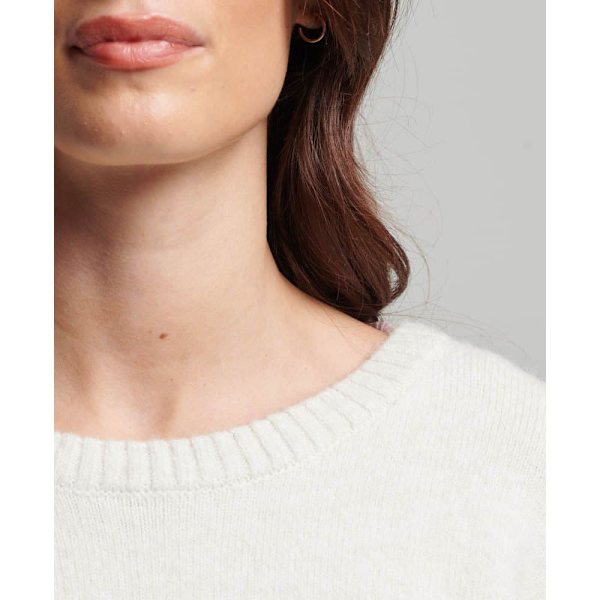 Superdry Besætning Hals Sweater Essential Beige 2XS Kvinde