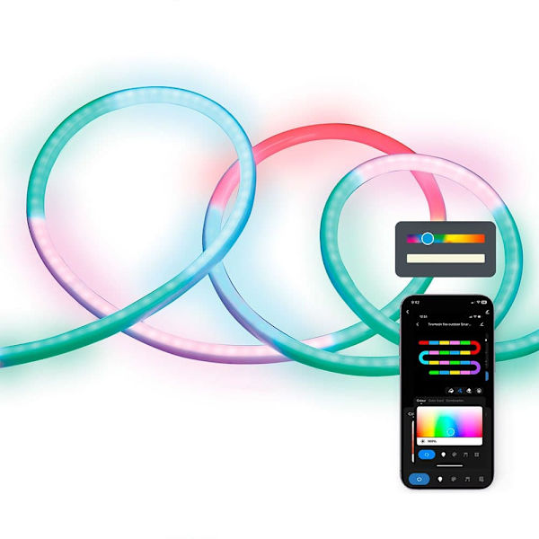 Ksix Udvendig Fleksibel Neon Strip Smartled Rgbic 32w 5 M Transparent