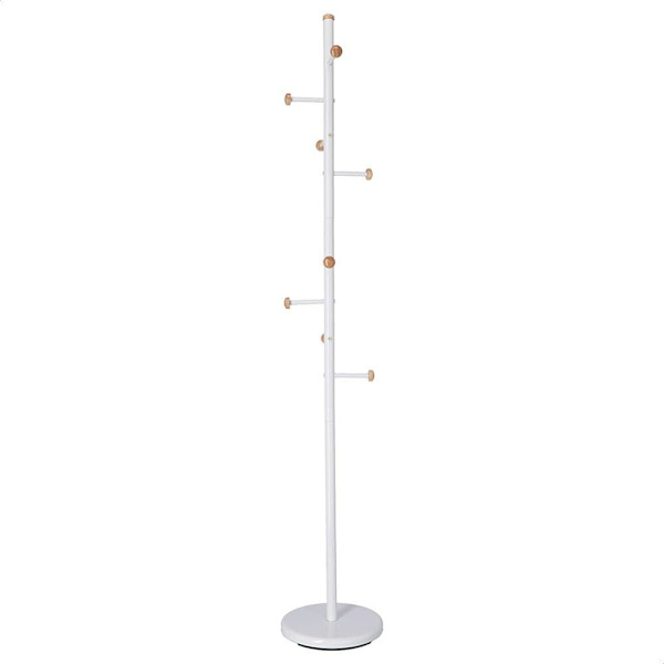 Wellhome Glat Metalfrakke Med 6 Bøjler Og 2 Kroge Hver 28.5x28.5x171 Cm