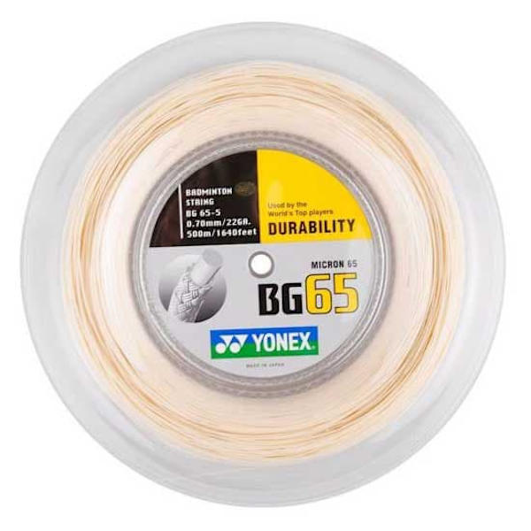 Yonex Sulkapallokelan Kieli Bg 65 200 M Keltainen 0.70 mm