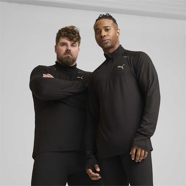 Puma Cloudspun Halv Lynlås Langærmet T-shirt  M Mand