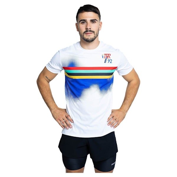 The Running Republic Kortærmet T-shirt Barcelona 92 Hvid XL Mand