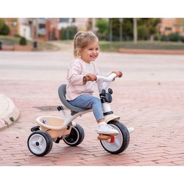 Smoby Trehjuling Mickey Baby Balade Plus Silver