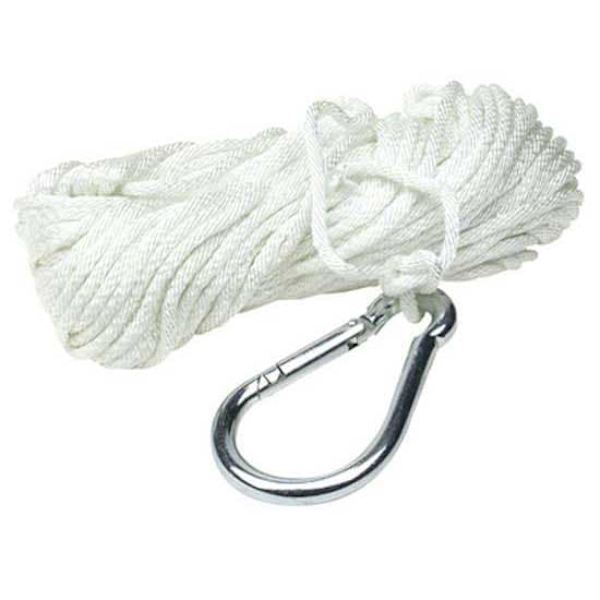 Seachoice Solid 30 Braided Nylon Rope Hvid 5.0 mm