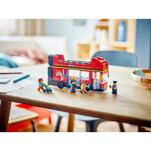Lego Red Double Decker Tourist Bus Byggespil