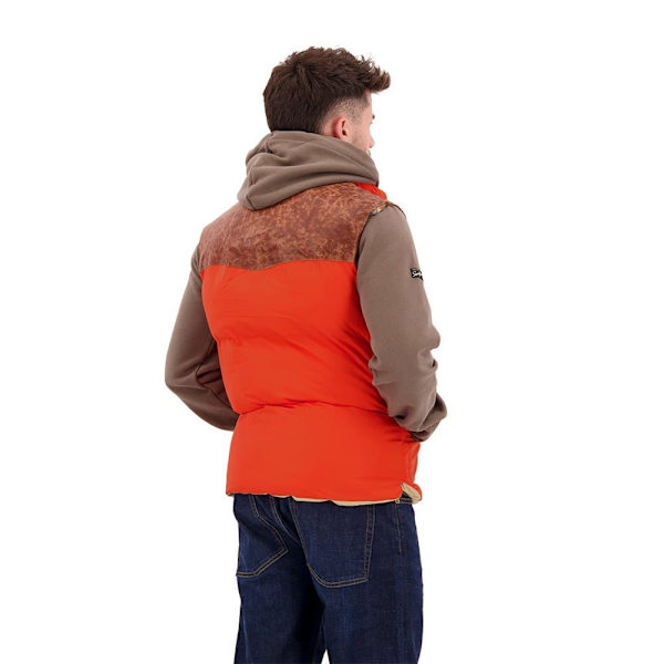 Superdry Læder Mix Vest Mountain Orange L Mand