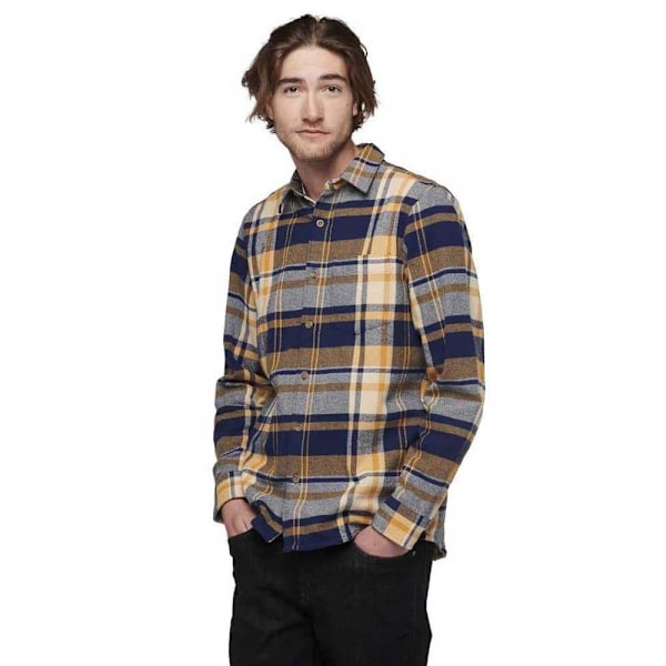 Black Diamond Lang ærmet Skjorte Project Flannel Brun,Blå L Mand