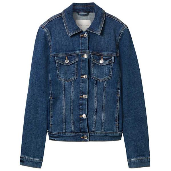 Tom Tailor Easy Denimjakke Blå M Kvinde