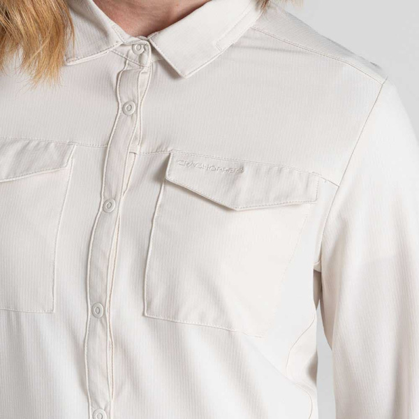 Craghoppers Nosilife Pro V Pitkähihainen Paita Beige 38 Nainen